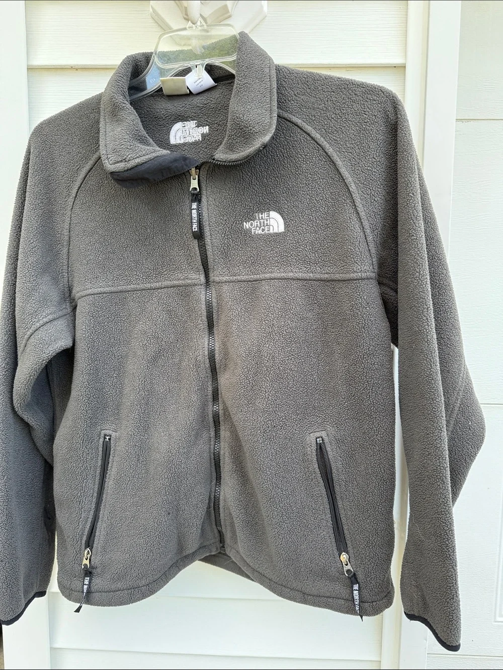 The North Face Grey Full Zip Fleece Jacket Sweatshirt Men’s size Medium